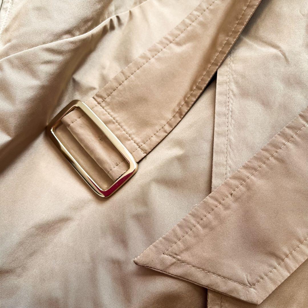 近年✨MaxMara ショールカラー トレンチコート ロング ベルト付 シルク混