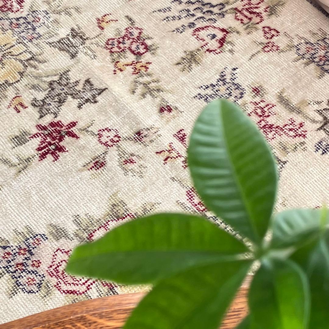 3m超レッドローズ77.5×322くすみイエローランナー　トルコヴィンテージラグ