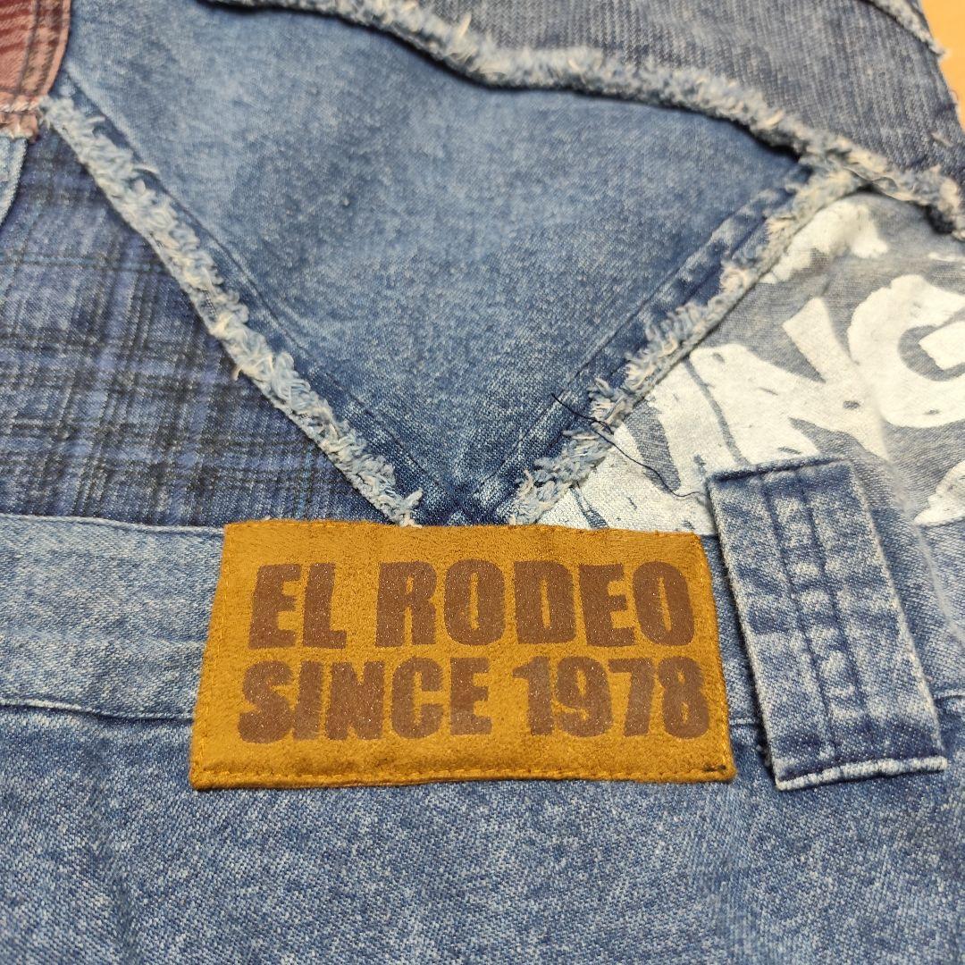 希少 EL RODEO サルエル パッチワーク オールインワン ベルト付き