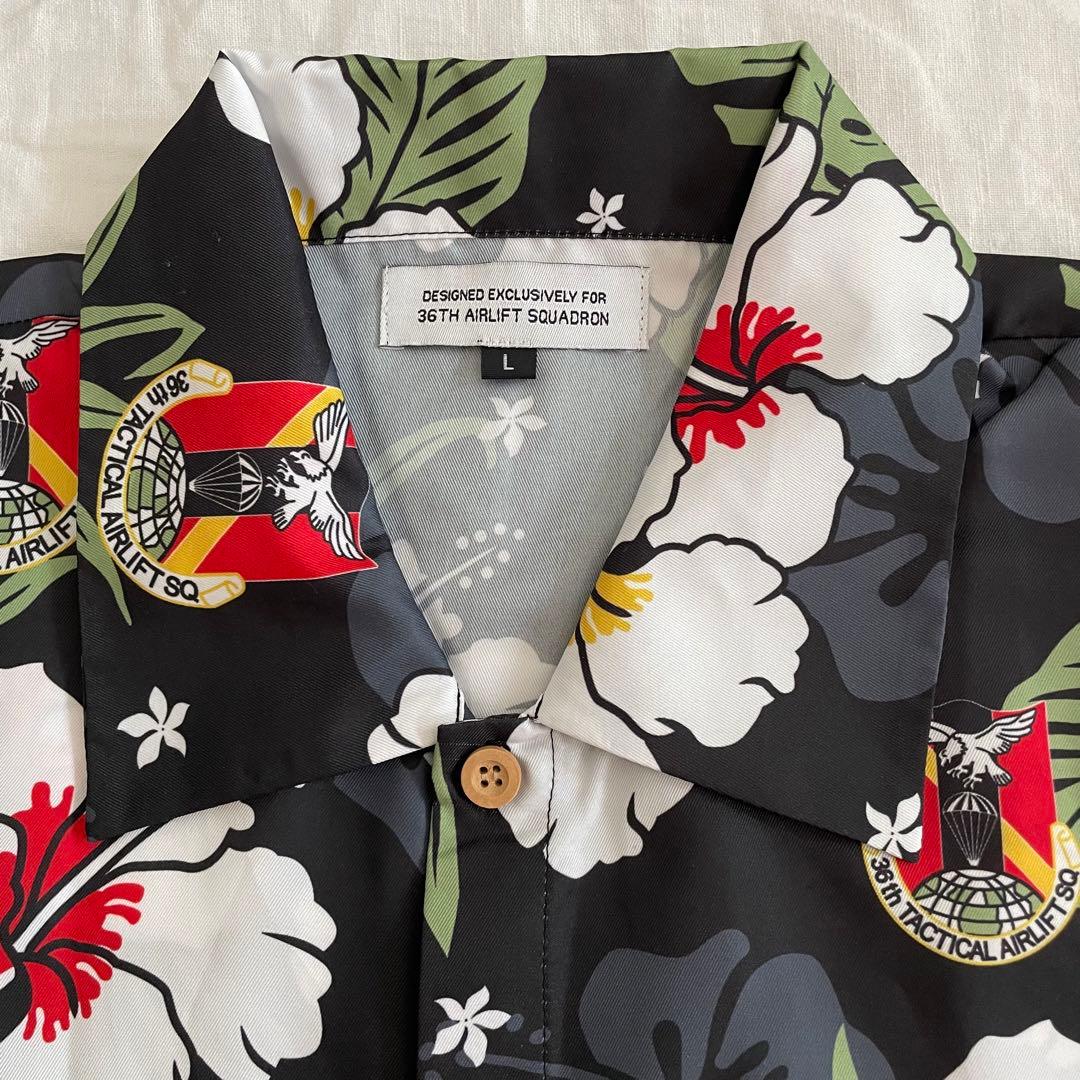 横田基地 米空軍 USAF 36 EAGLE AIRLIFTERS アロハシャツ