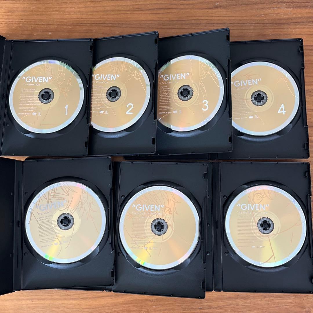 ギヴン 全4巻＋映画 ギヴン＋柊mix＋海へ DVD 7本セット　新品ケース付き