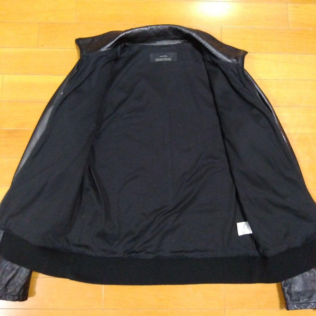 【極美品‼️】shama 牛革 レザーシングルライダースジャケット 42サイズ