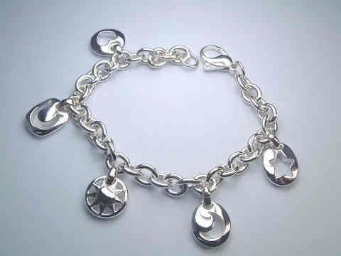 SyuyaN様　シルバー925 チャーム付きブレスレット2004×6