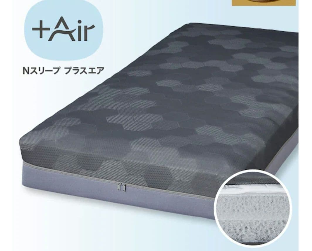 通気性の良い高反発ダブルマットレス(Nスリープ プラスエア NF004)