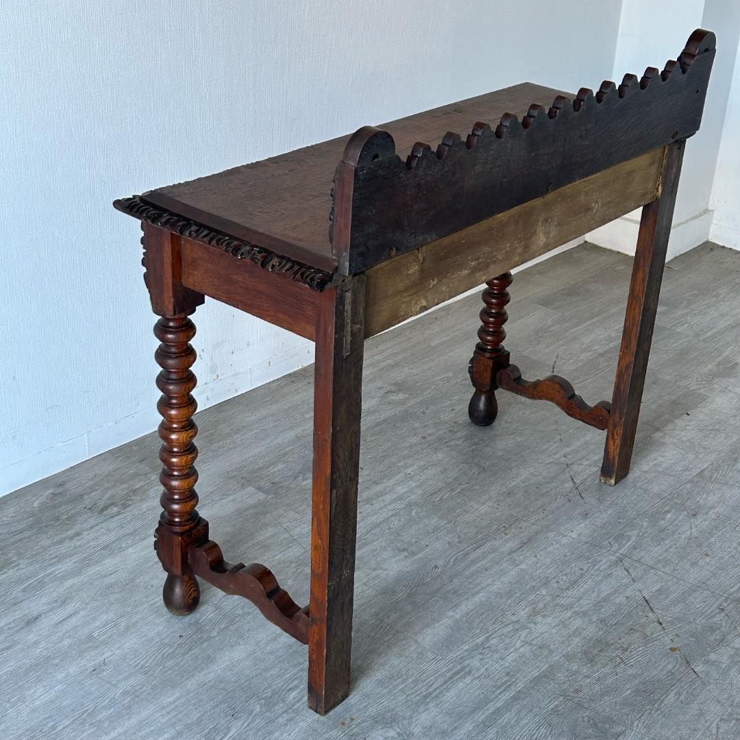 アンティーク 家具 サイドテーブル 手彫り 1880年 イギリス 英国 390A