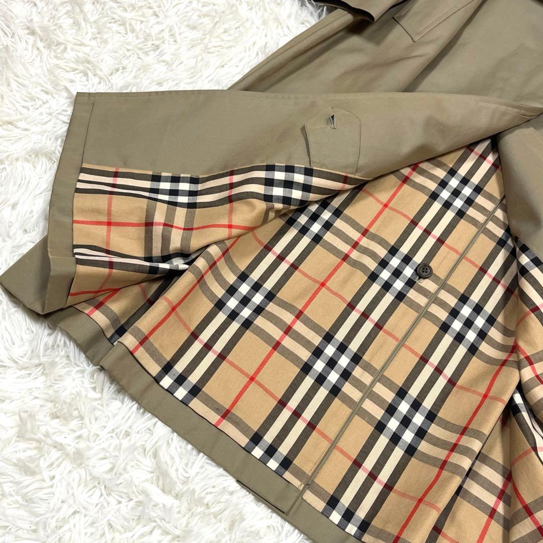 美品✨バーバリーBurberrys ベルト付きステンカラーコート ノバチェック