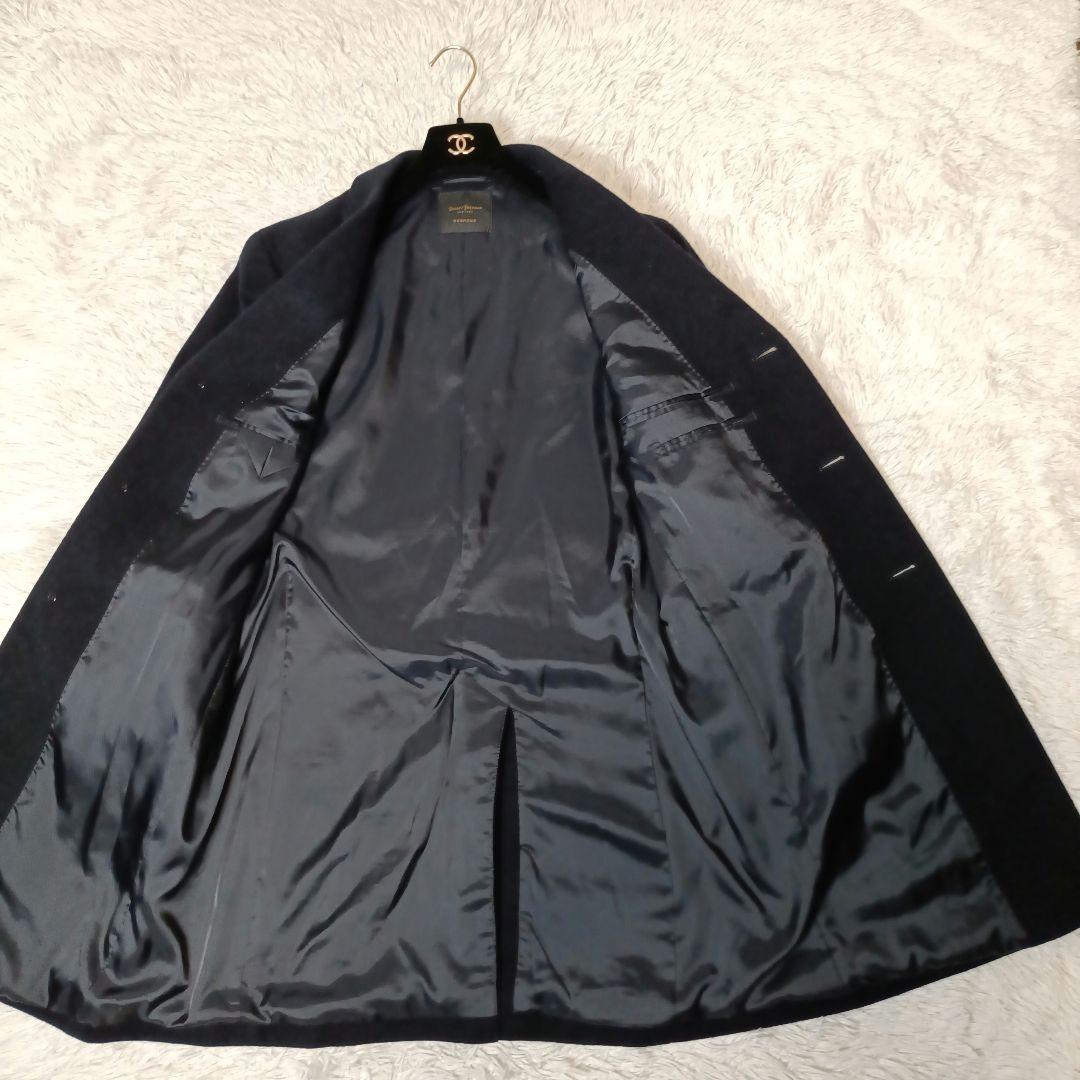 極美品■HICKEY FREEMAN ウール チェスターコート ブラック