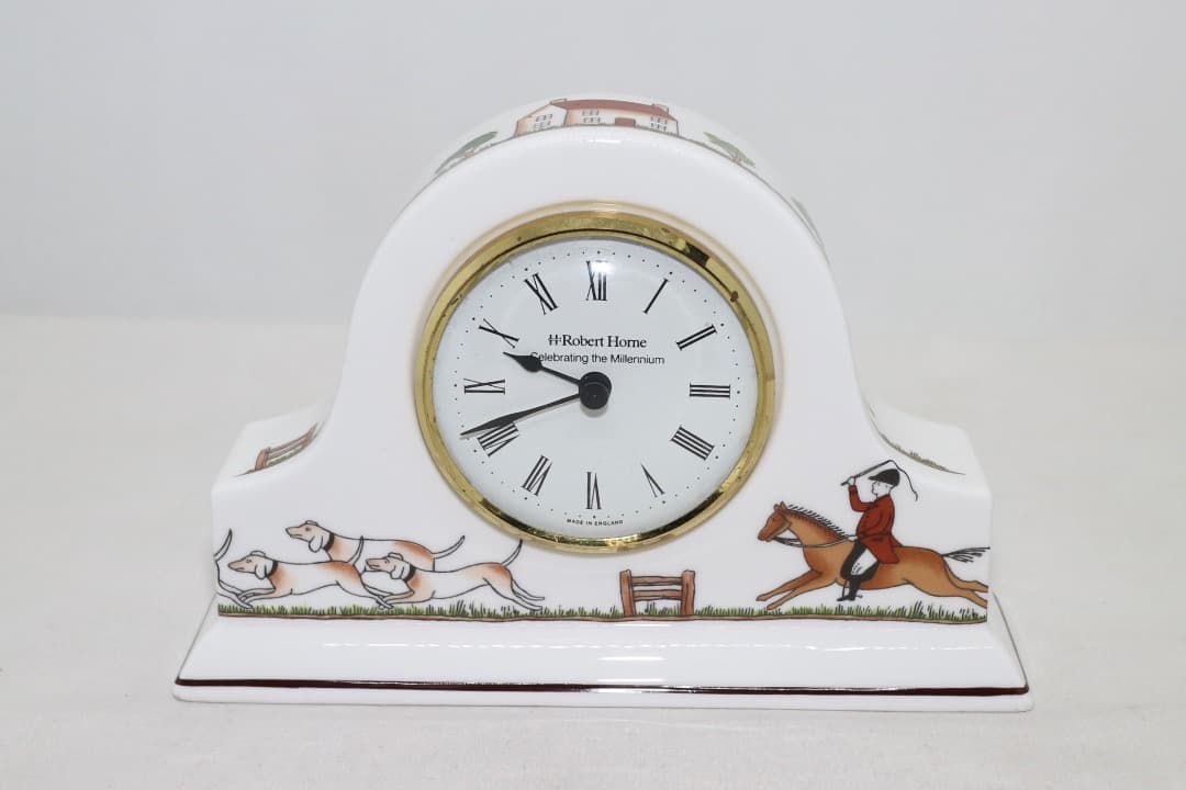 希少  ウエッジウッド ハンティングシーン 置き時計