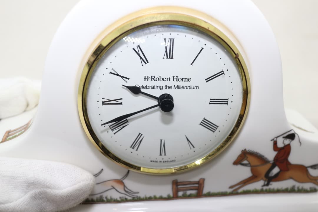 希少  ウエッジウッド ハンティングシーン 置き時計