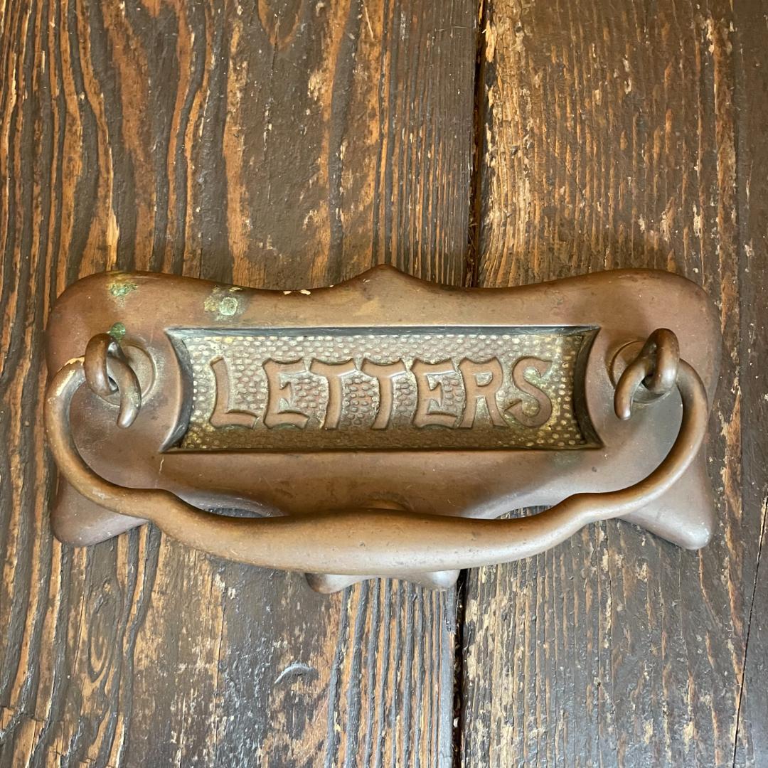 イギリス アンティーク ドア ハンドル プルノブ 郵便受け レター ポスト 真鍮