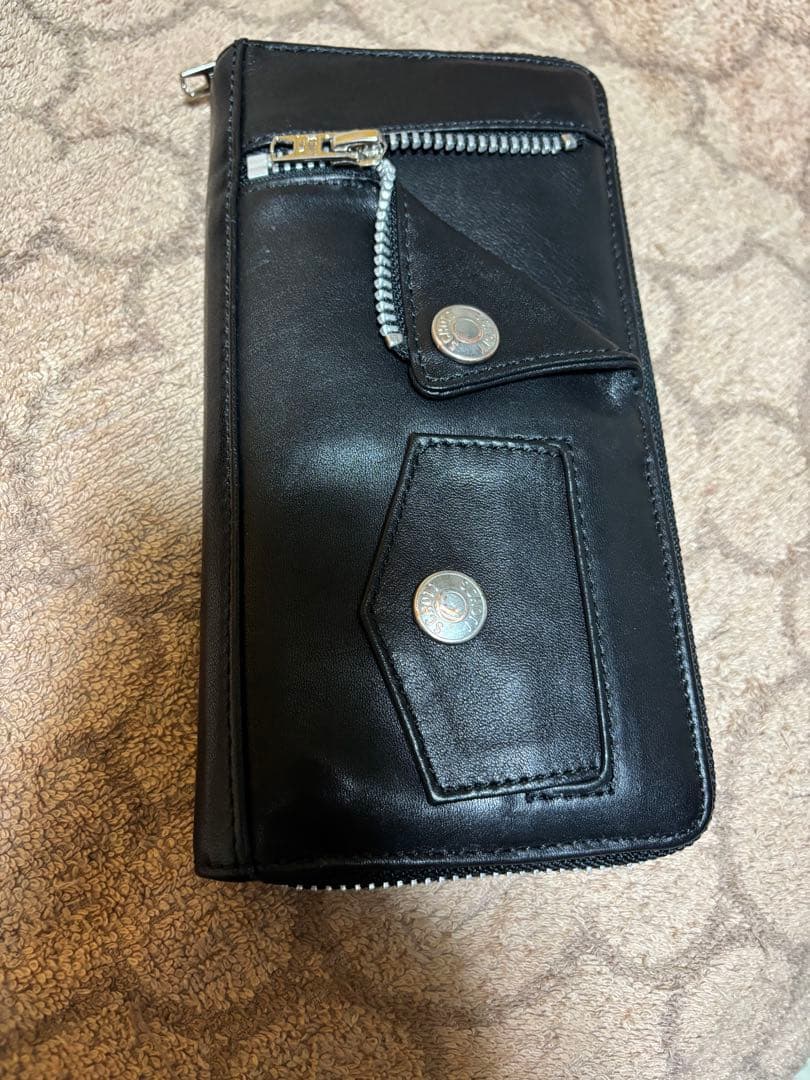 小物 schott LEATHER RIDERS ZIP WALLET