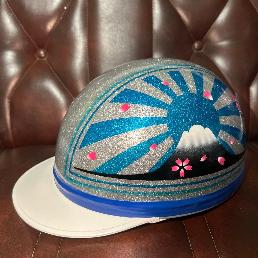 ラメラメ　富士日照　キャンディーブルー　ぼかし　　カスタムコルク半