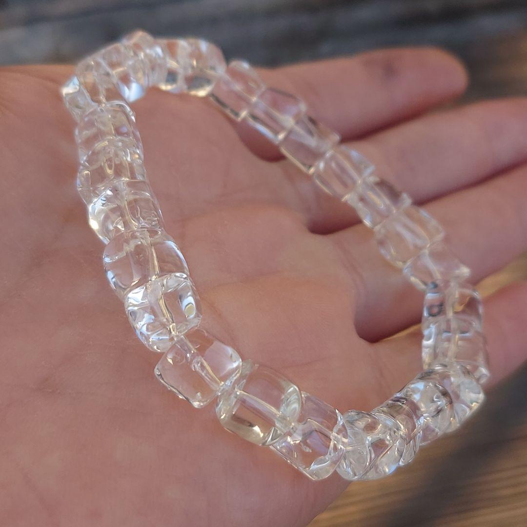 甲州かっこみ水晶　ブレスレット　山梨県伝統技法