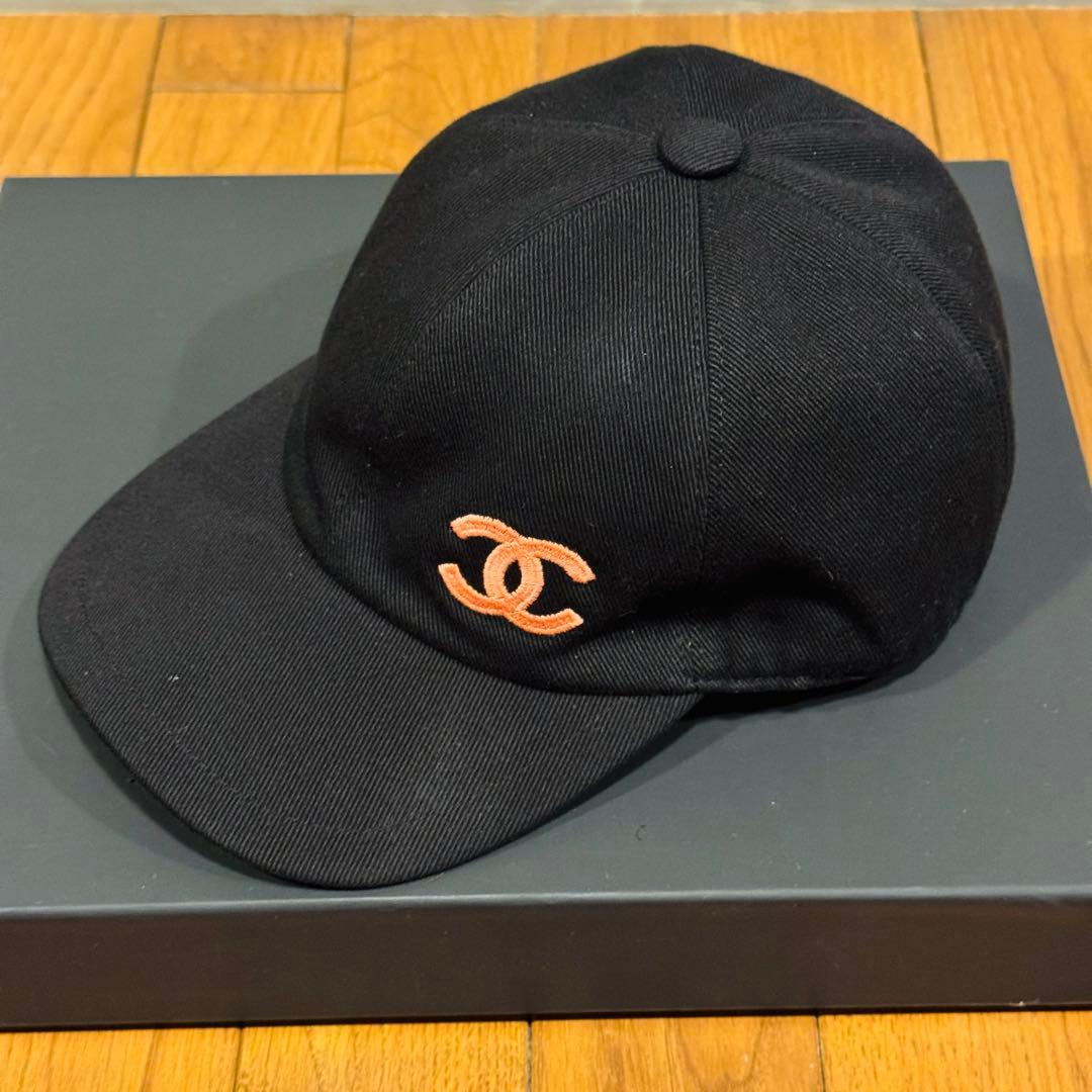 CHANEL シャネル ベースボールキャップ ココマーク ピンク ブラック