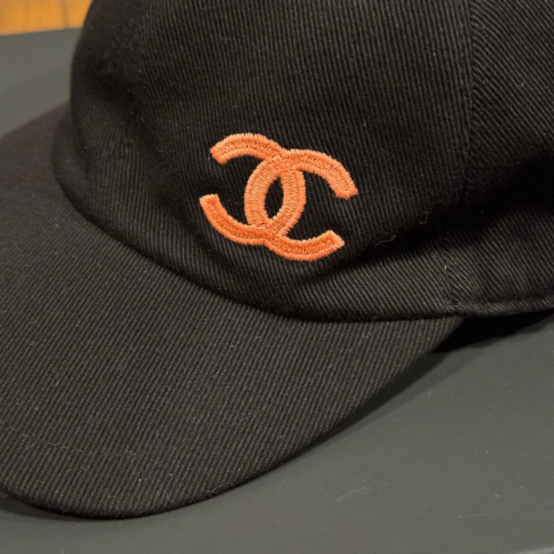 CHANEL シャネル ベースボールキャップ ココマーク ピンク ブラック