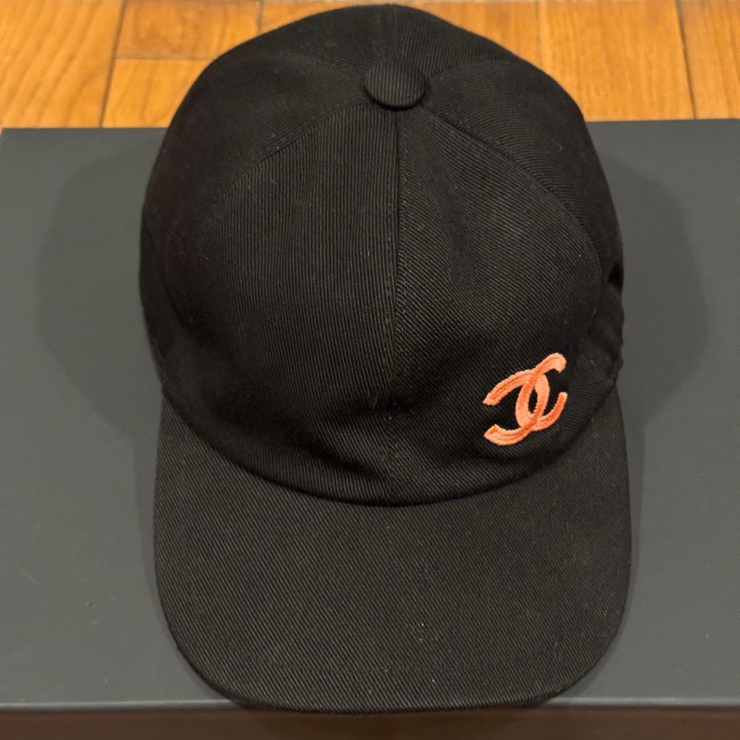 CHANEL シャネル ベースボールキャップ ココマーク ピンク ブラック