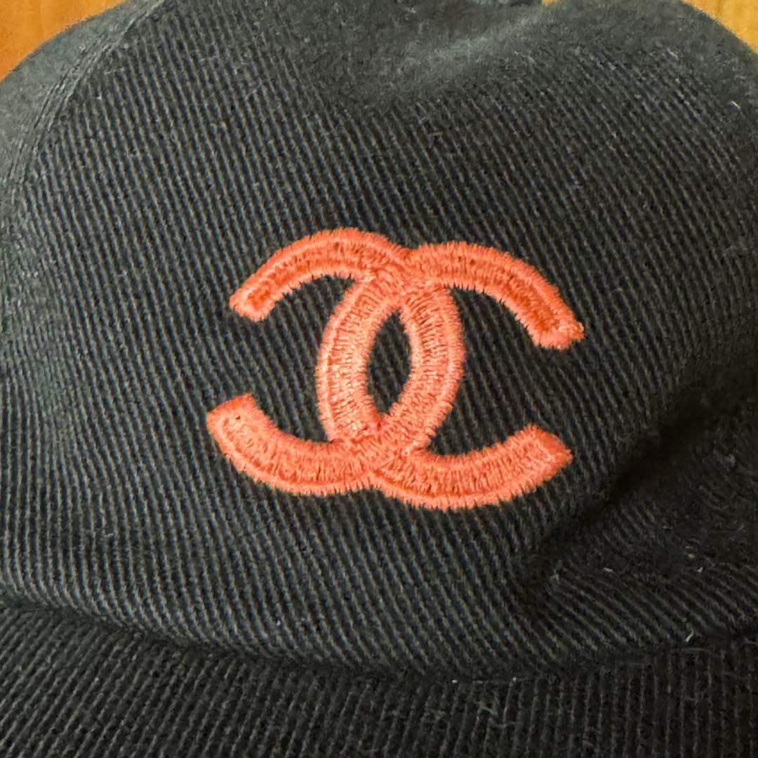 CHANEL シャネル ベースボールキャップ ココマーク ピンク ブラック