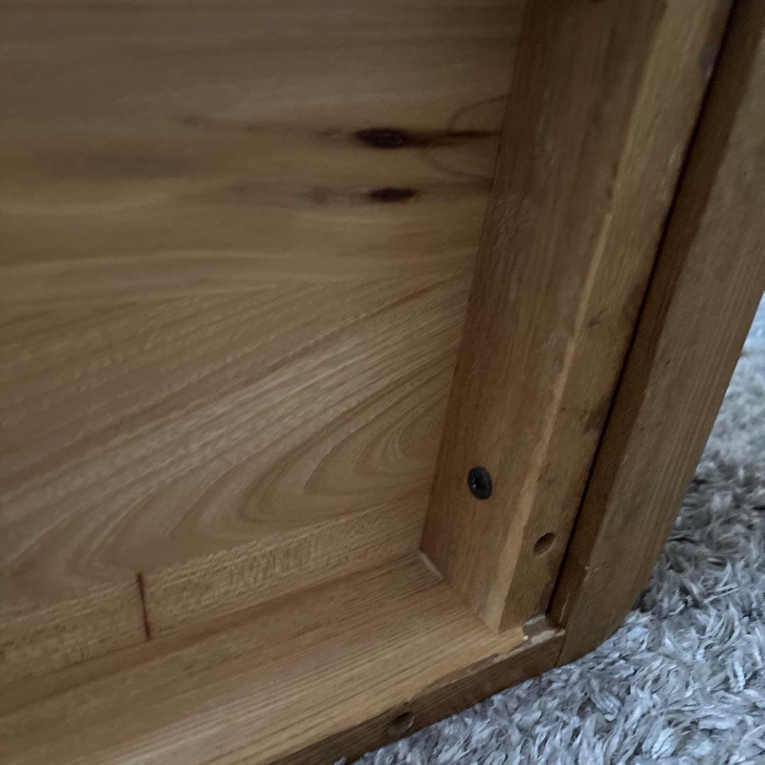 値下げしています！木製楕円形リビングローテーブル 下部棚付き