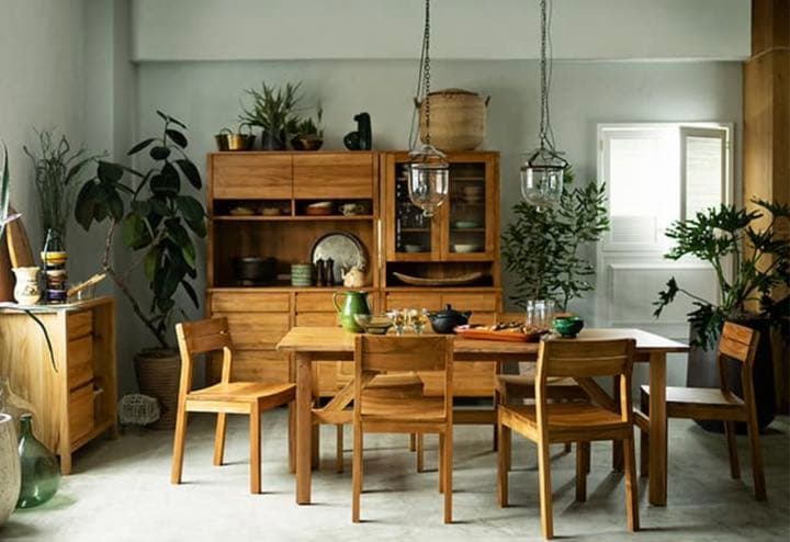 UNICO SOTO 耳付き ダイニングテーブル W1600