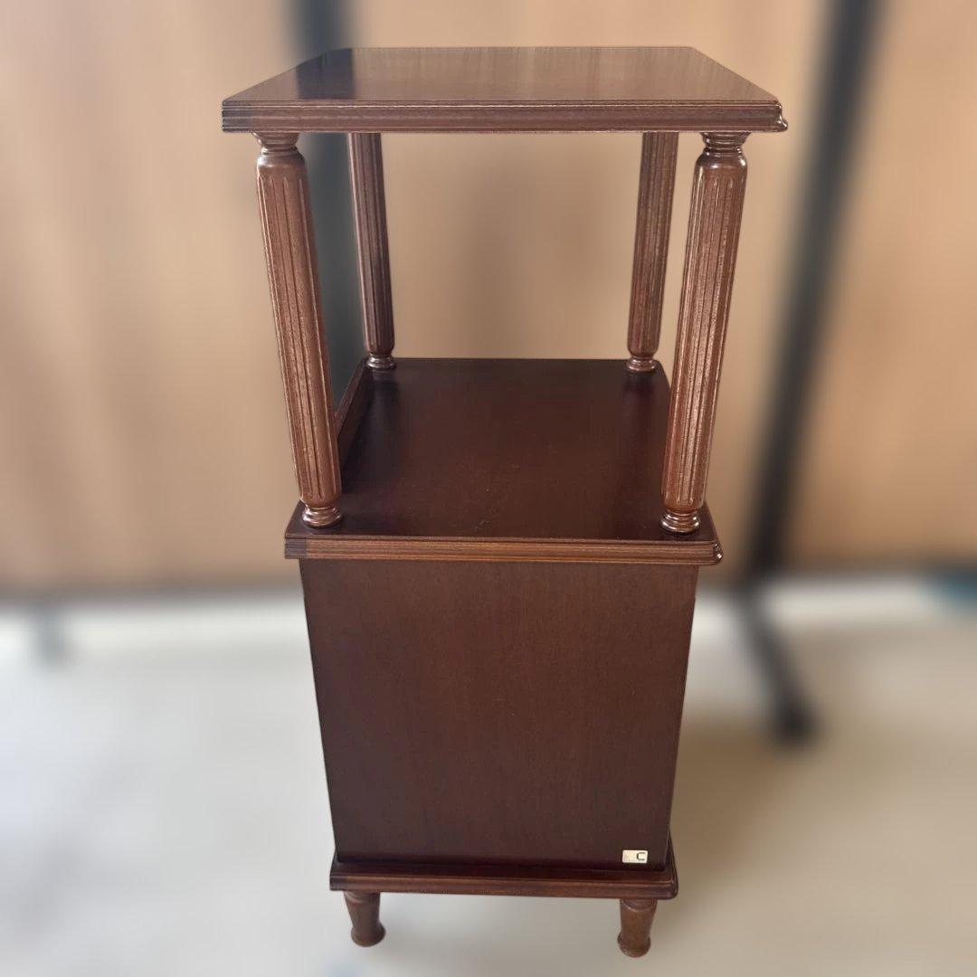 (37) AYANO CRAFT 綾野製作所 木製 キャビネット 電話台 レトロ