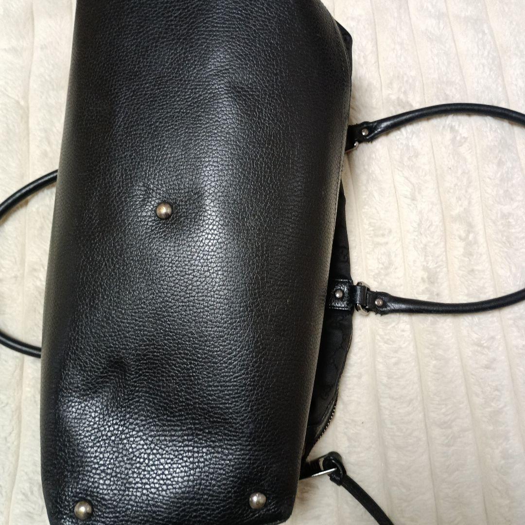 GUCCI ブラック ボストンバッグ