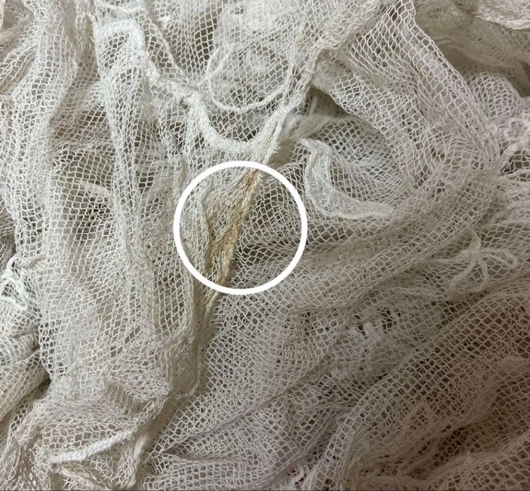 フランスアンティーク♡リボン花籠柄レースチュールベッドカバー