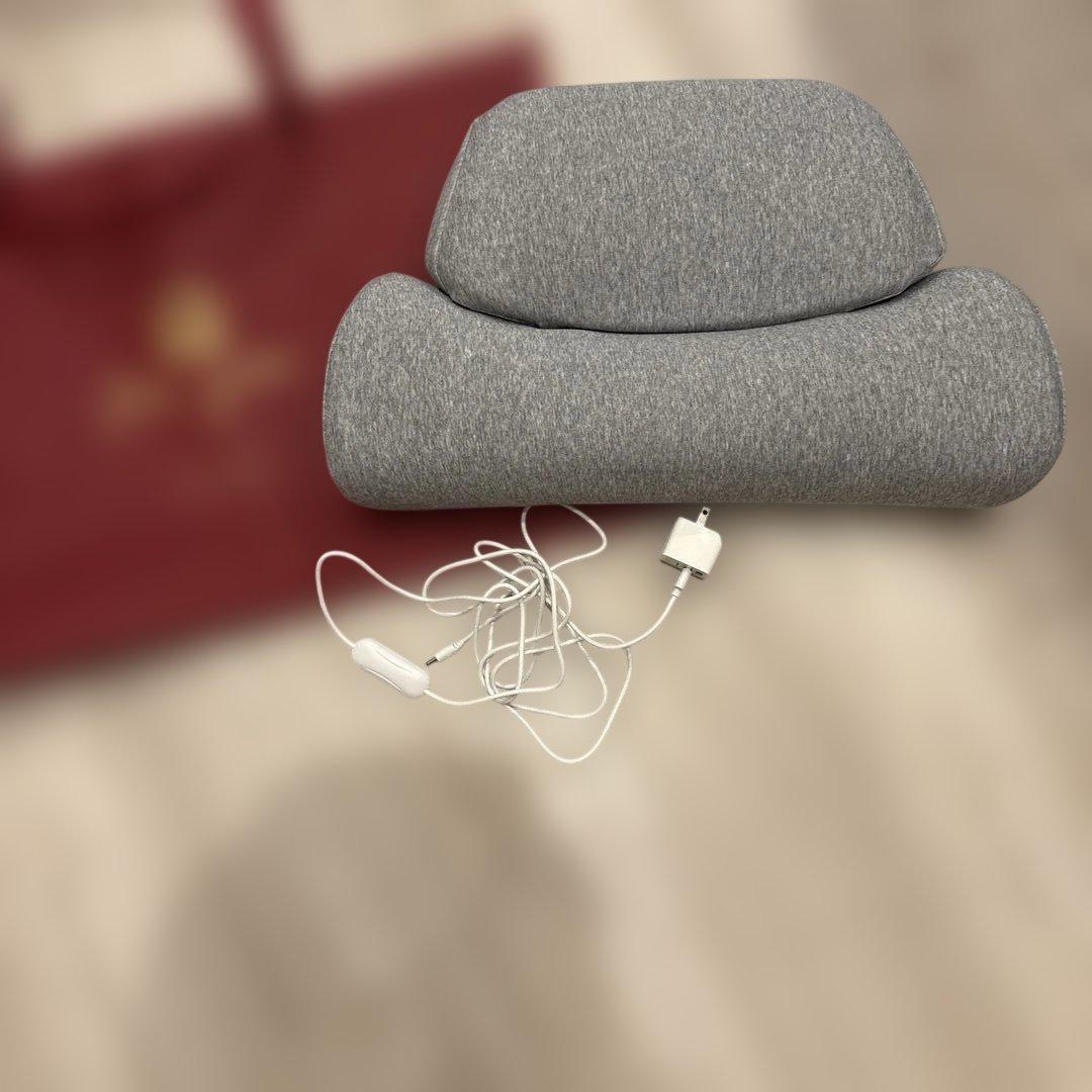 CALQSカルタス加熱機能付きグレー首と肩がホッとする枕PLUSグレー特許