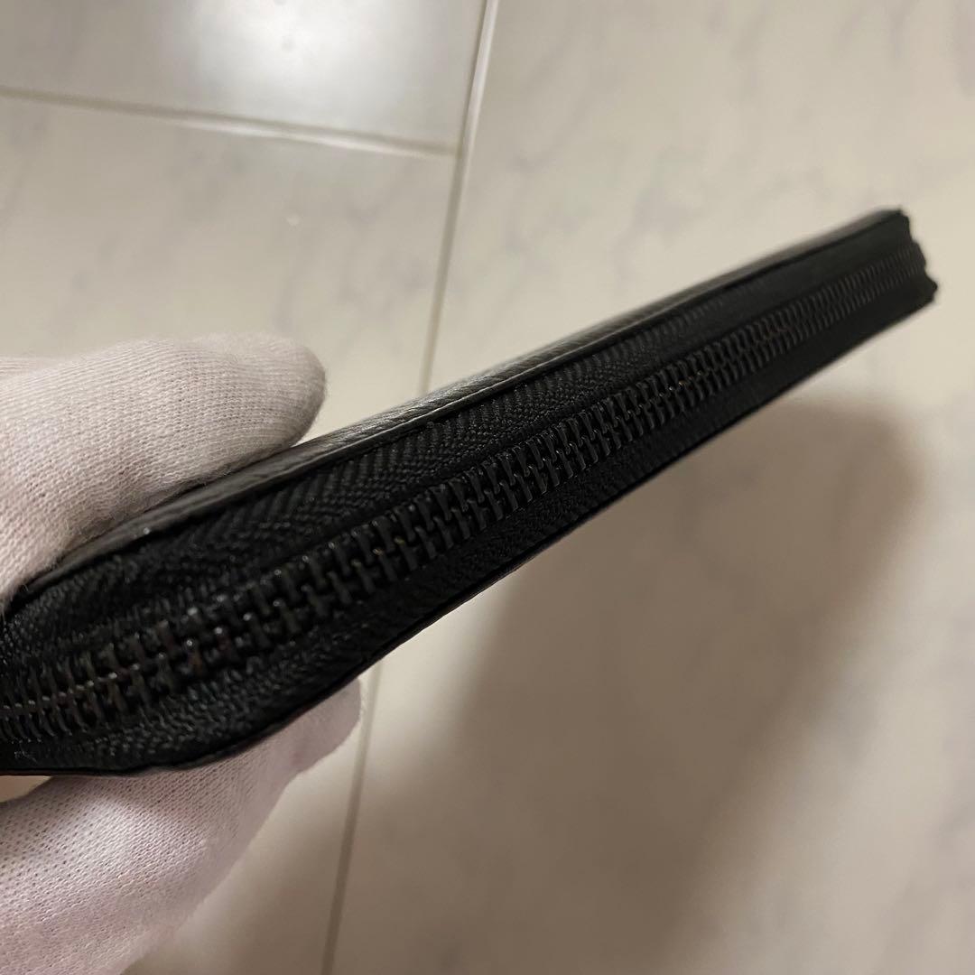 【新品未使用】Orobianco 牛革 ALL BLACK SERIES長財布