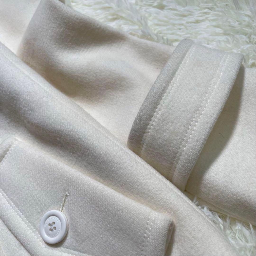 ブルーレーベルクレストブリッジ プライムメルトン ダッフルコート M 極美品 白