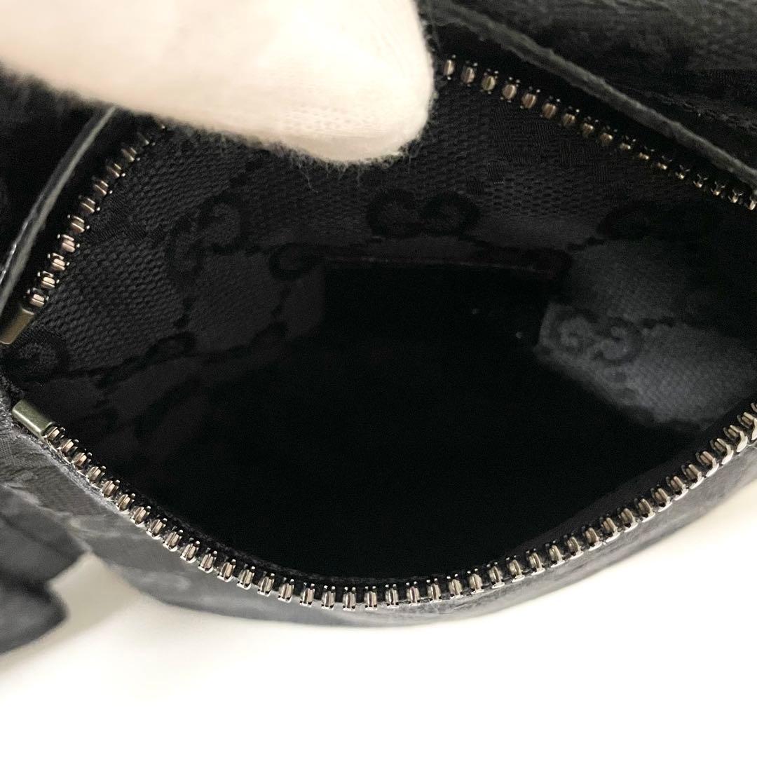 【美品】GUCCI グッチ ウエストポーチ ボディバッグ GGキャンバス×レザー