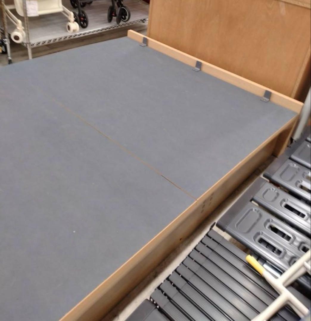 ニトリ　ダブルベッドフレーム　縦開き収納付き　北九州市福岡市限定