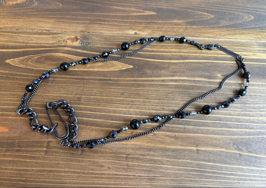 S’YTE オニキス ビーズ チェーン ネックレス ブラック ユニセックス