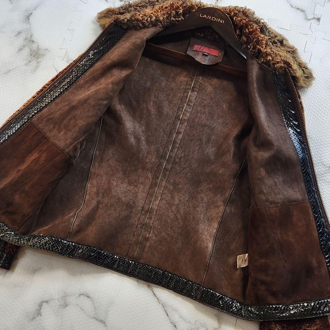 Gackt着用ブランド✨dkf グリズリージャケット リアルムートン 蛇革