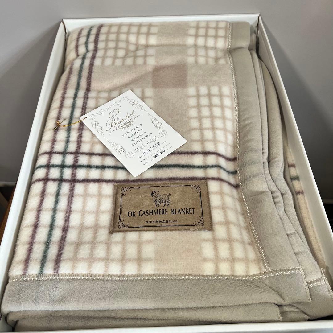 OK CASHMERE BLANKET カシミヤ　アルパカ 新品　140×200