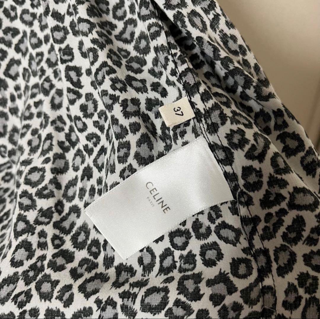 CELINE 20SS レオパードハワイアンシャツ 37