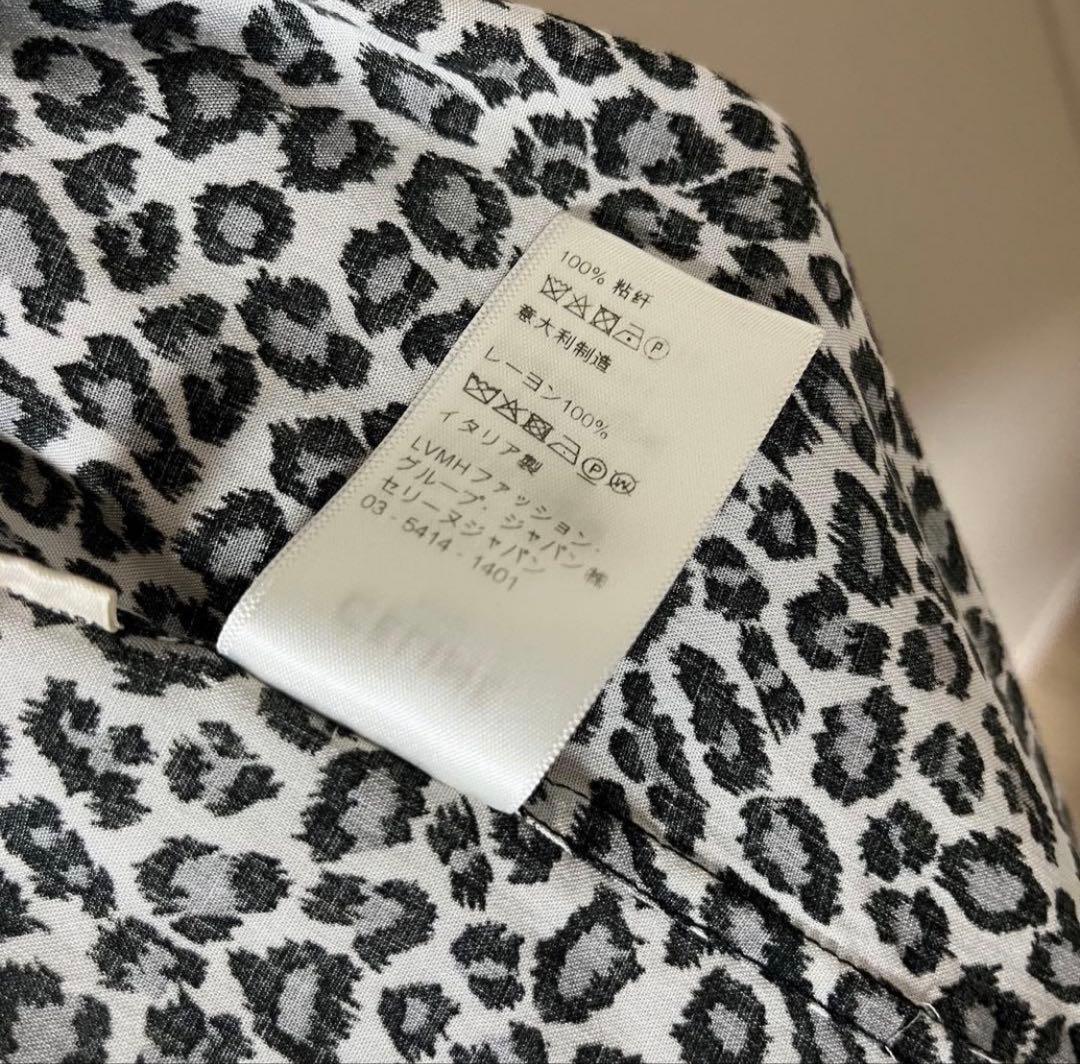 CELINE 20SS レオパードハワイアンシャツ 37