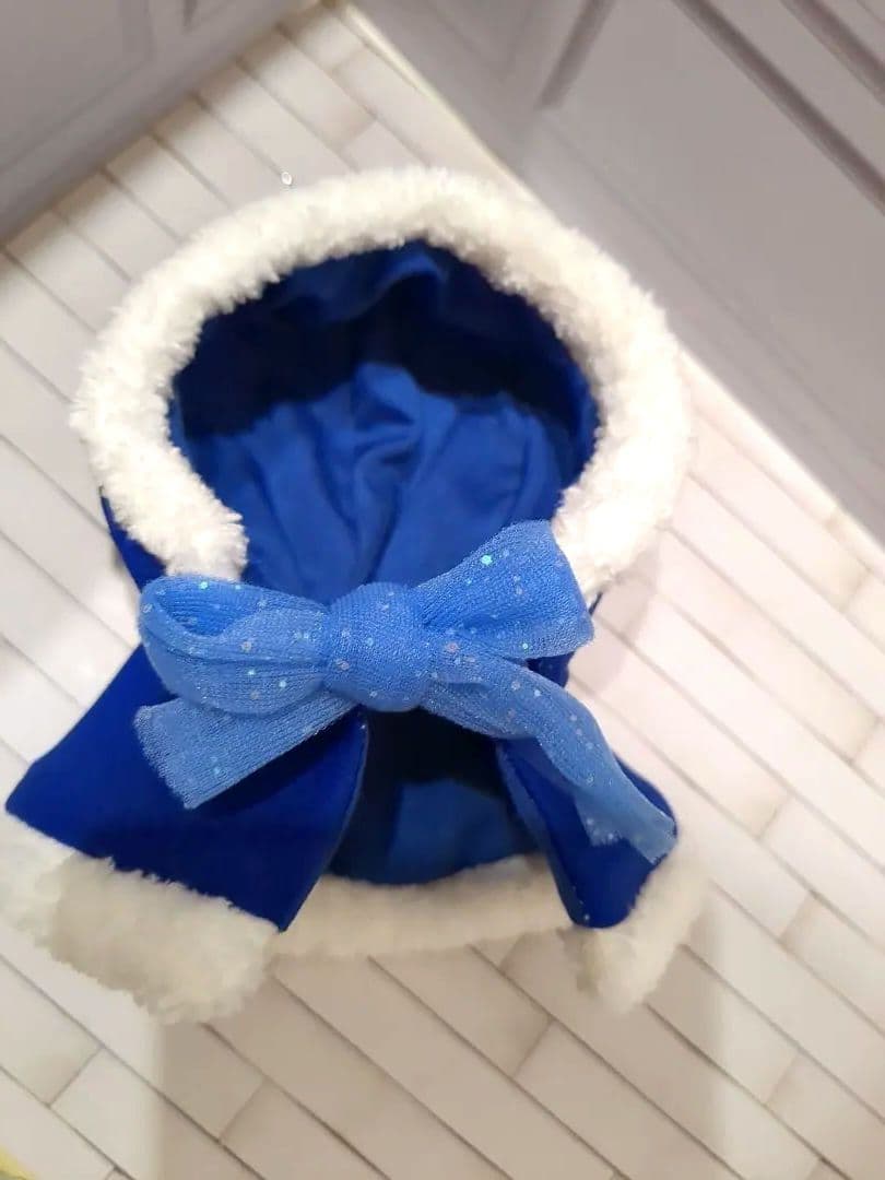 すのチルぬいサイズ ポンチョ ブルー