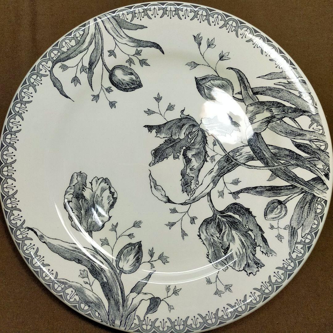 Gien tulipes noires ジアン チューリップ ノワール5枚セット