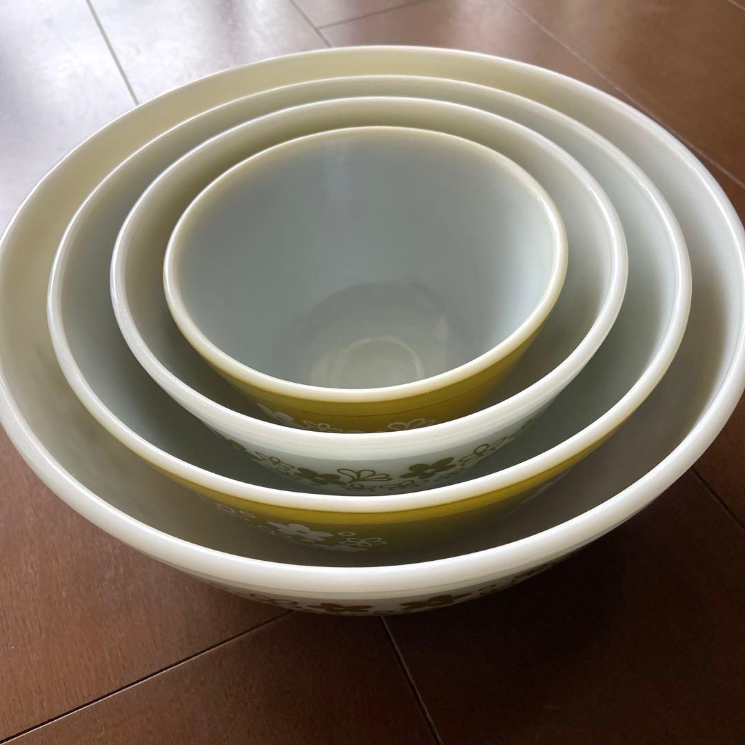 【レア】オールドパイレックス スプリングブロッサム ボウル4＆バターディッシュ