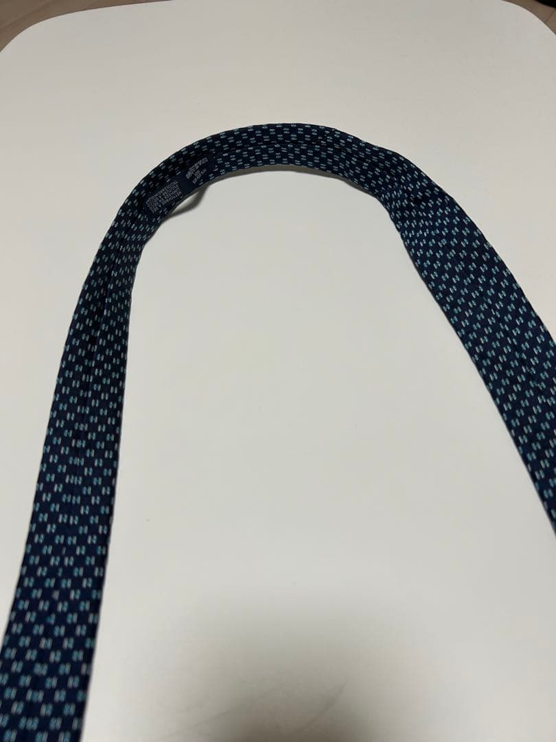 エルメス　HERMES フランボワイヤン・ウェブネクタイ　H柄