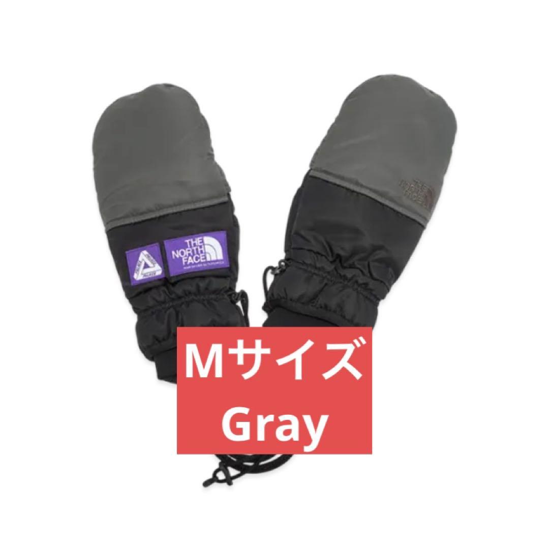 PALACE THE NORTH FACE DOWN GLOVE グレー　M