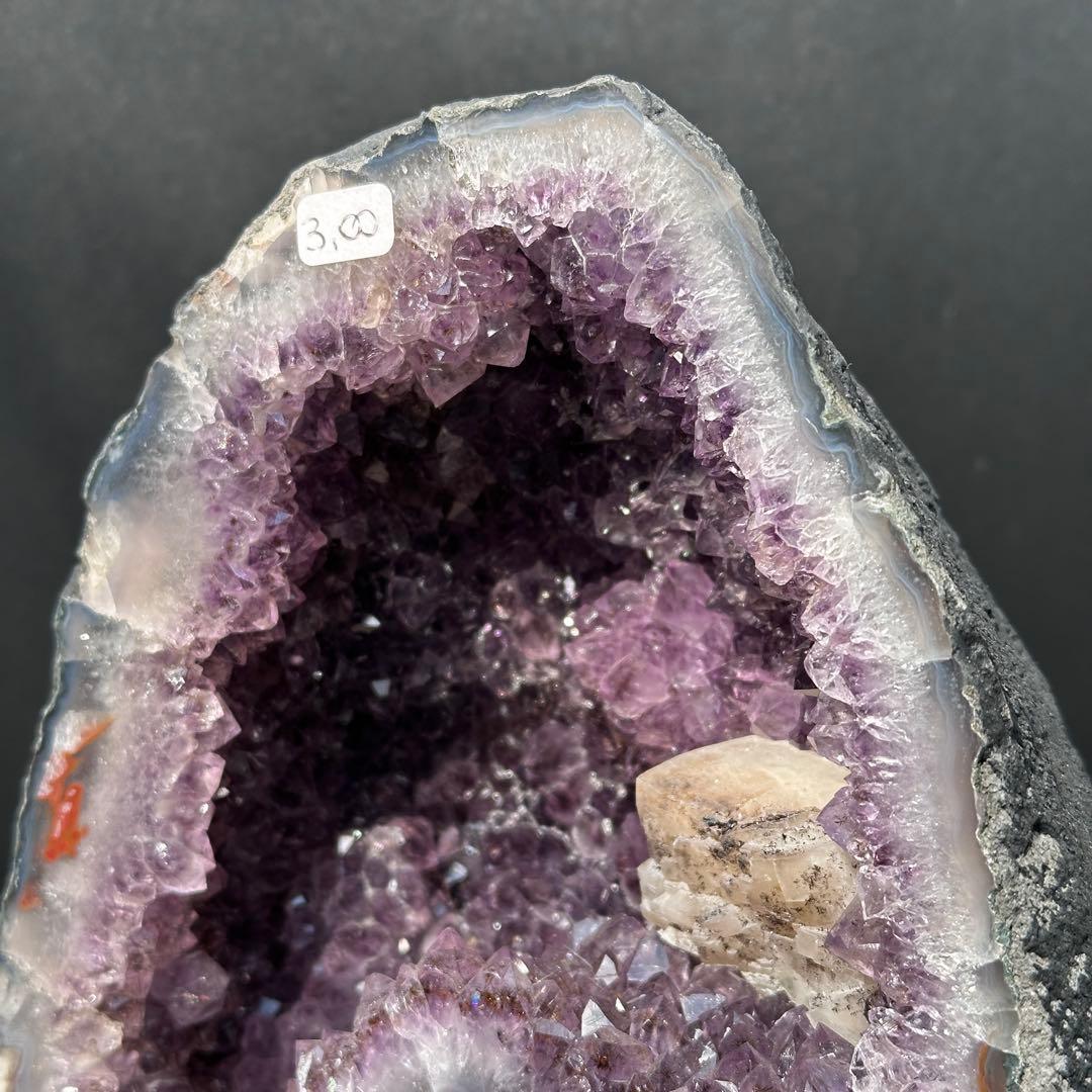 天然石 タイチンルチルクォーツ共生アメジストのドーム　置物G.80