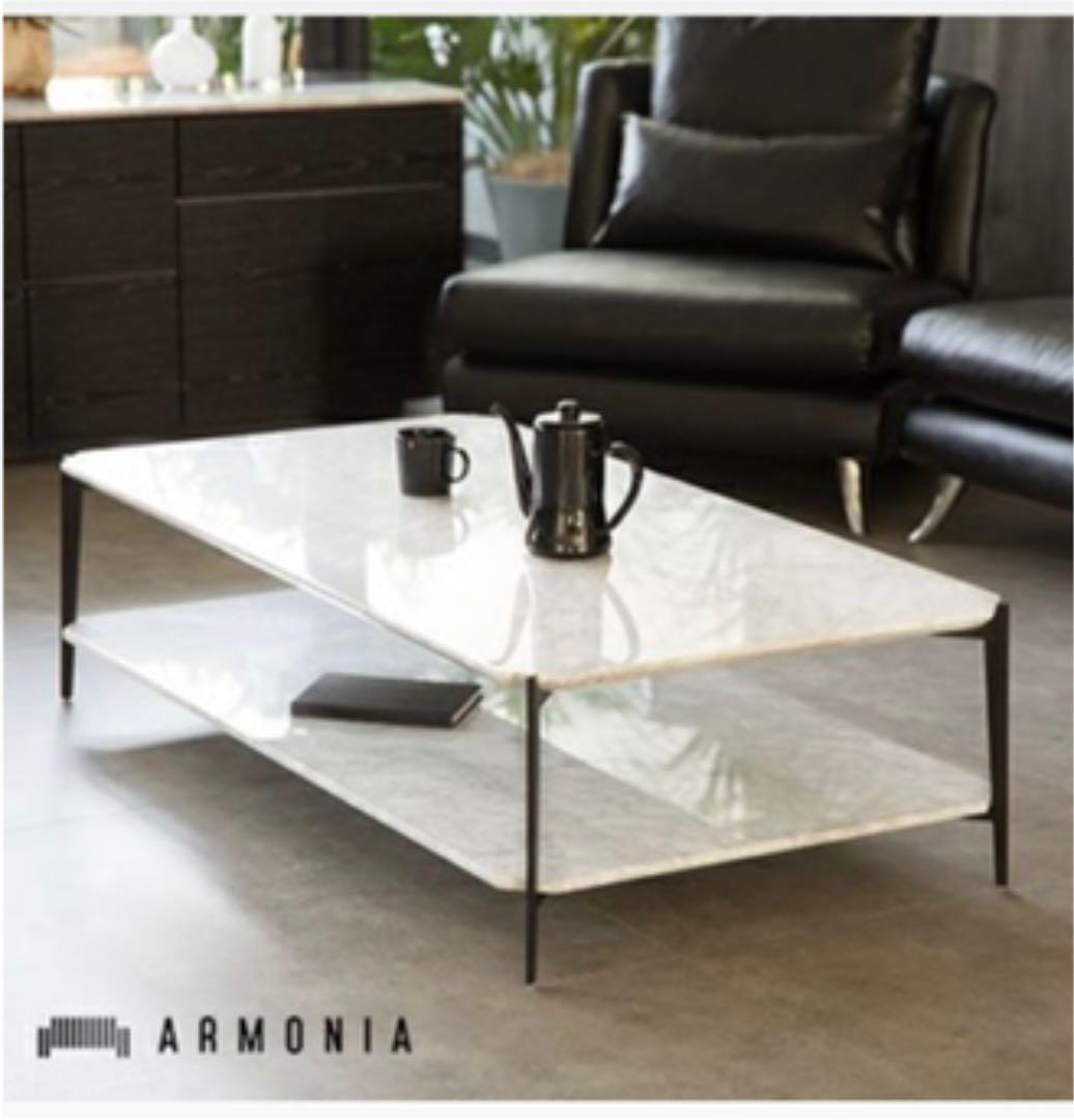 アルモニア　Rafia　大理石リビングテーブル　大人数　センターテーブル