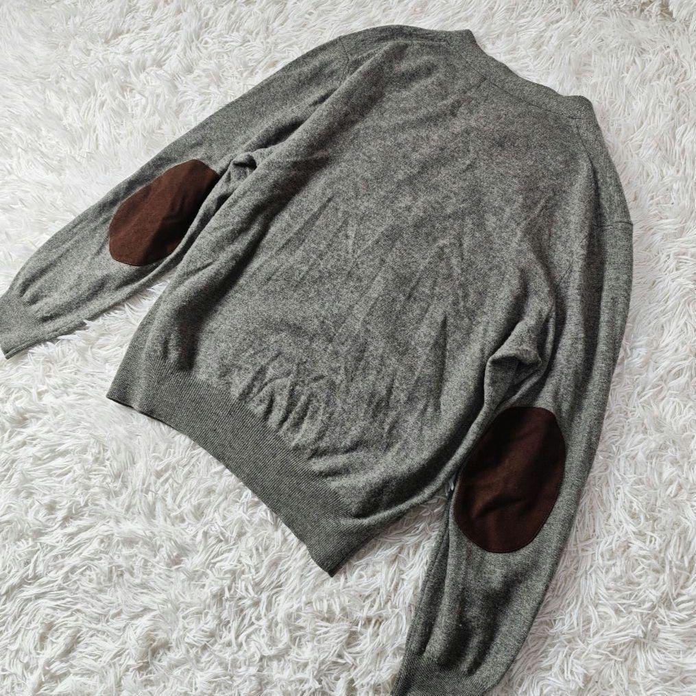 【高級】ラルフローレン メリノウール カーディガン メンズXL　肘パッチ