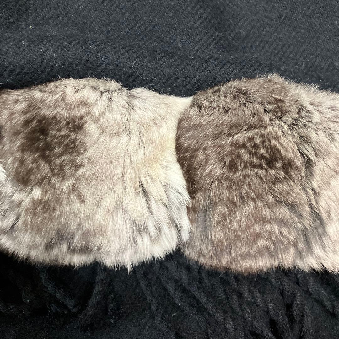 チンチラ２点！人口繁殖個体 ＊超大判カシミヤストール ＊ティペット