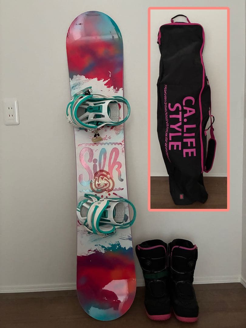 美品　SWIVELスウィベル　レディース　スノーボード4点　138cm