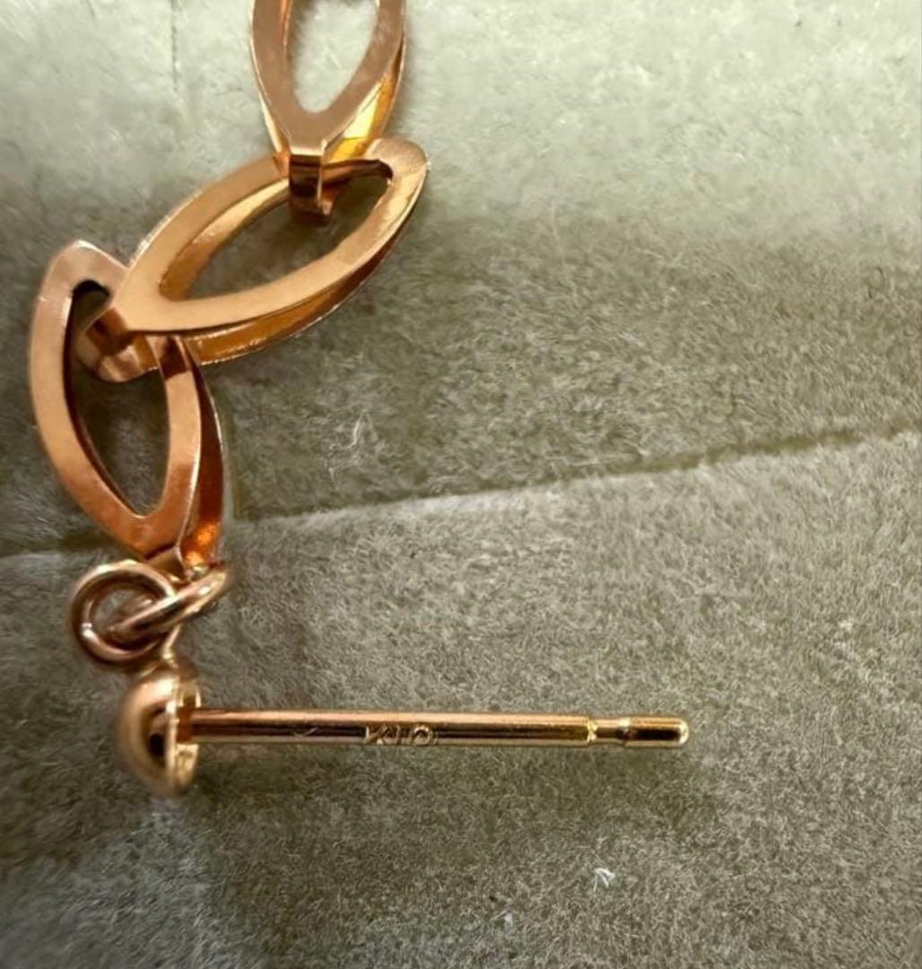 ジュエリーツツミ K10 ゴールド ロングピアス