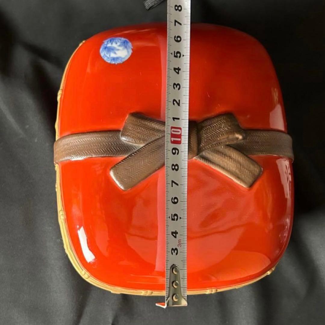 希少！ 深川製磁 百年庵 外赤丸紋 陶箱