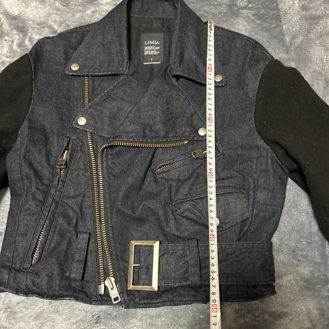 LIMI feuリミフゥ　 デニムライダースジャケット