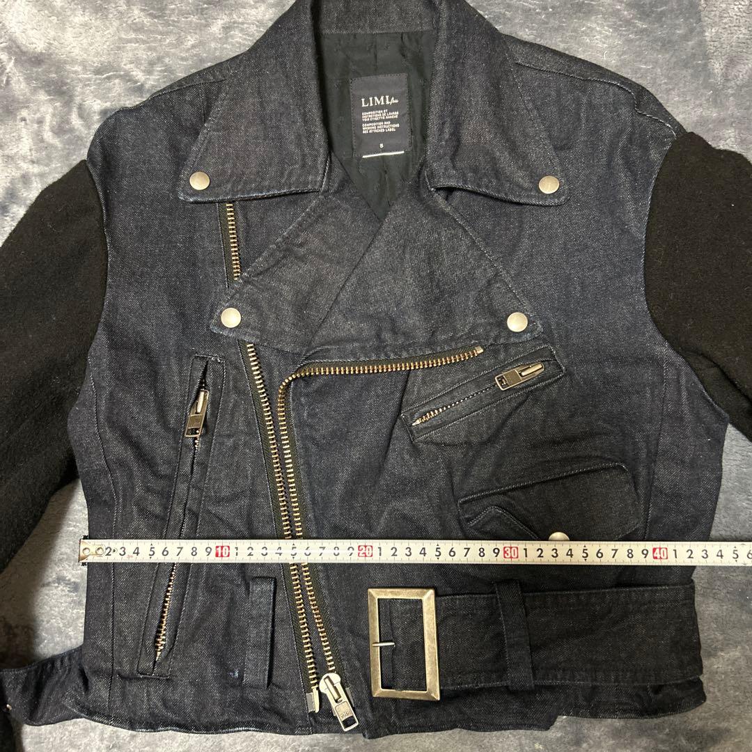 LIMI feuリミフゥ　 デニムライダースジャケット